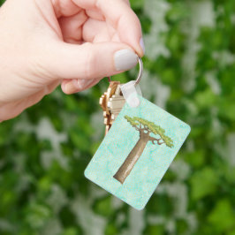 Waterverf Baobab-boom Sleutelhanger