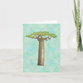 Waterverf Baobab Tree Note Kaart