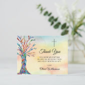 Waterverf Baptisme Christening Hartelijk dank Briefkaart (Staand voorkant)