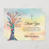 Waterverf Baptisme Christening Hartelijk dank Briefkaart (Voorkant / Achterkant)