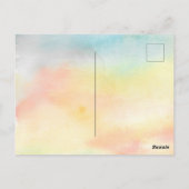 Waterverf Baptisme Christening Hartelijk dank Briefkaart (Achterkant)