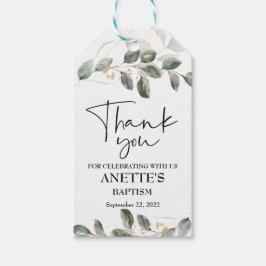 Waterverf Baptisme Greenery Gift Labels Cadeaulabel