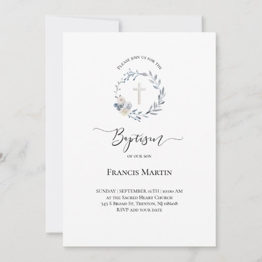 waterverf Baptisme Kaart (Voorkant)