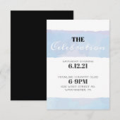 WATERVERF Bar Bat Mitzvah Reply Reception Kaart (Voorkant / Achterkant)