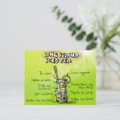 Waterverf Bar Cocktailrecept Briefkaart (Staand voorkant)