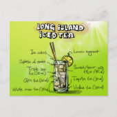 Waterverf Bar Cocktailrecept Briefkaart (Voorkant)