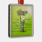 Waterverf Bar Cocktailrecept Metalen Ornament (Rechts)