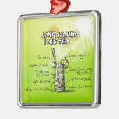 Waterverf Bar Cocktailrecept Metalen Ornament (Links)