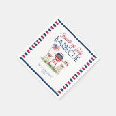 Waterverf Barbecue Vlag 4 juli Zomerfeest Servet (Hoek)