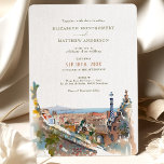 Waterverf Barcelona Park Guell Wedding Invitation Kaart<br><div class="desc">Nodig je gasten uit voor je droombruiloft in de verbluffende stad Barcelona met deze elegante trouwuitnodiging met de waterverf kunst van Park Guell. Barcelona is een stad die zich boekt met haar unieke architectuur, rijke geschiedenis en levendige cultuur, waardoor het de perfecte bestemming is voor een romantische en onvergetelijke bruiloft....</div>