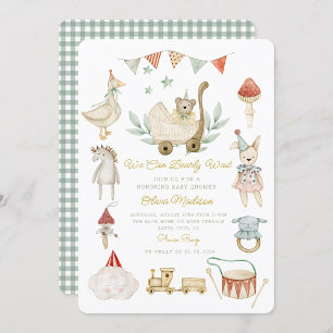 Waterverf Barly Wachten Schattige Speelgoed Baby s Kaart