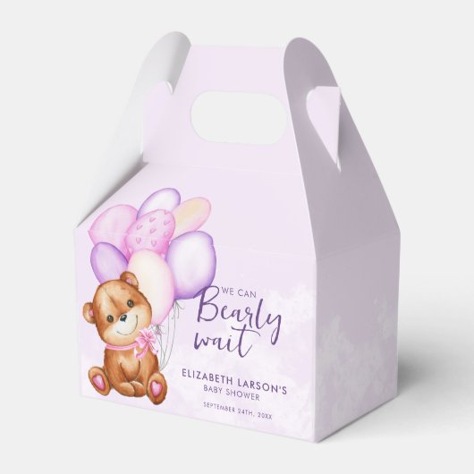 Waterverf Barly Wait Baby shower Bedankdoosjes (Voorkant Zijde)