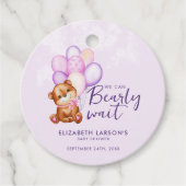 Waterverf Barly Wait Baby shower Bedankjes Labels (Voorkant)