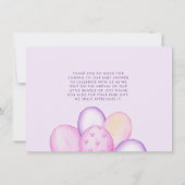 Waterverf Barly Wait Baby shower Bedankkaart (Achterkant)