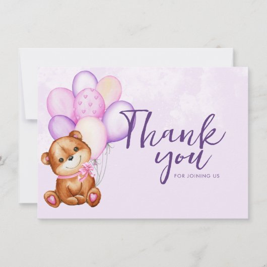 Waterverf Barly Wait Baby shower Bedankkaart (Voorkant)