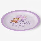 Waterverf Barly Wait Baby shower Papieren Bordje (Gekanteld)