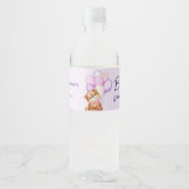 Waterverf Barly Wait Baby shower Waterfles Etiket (Voorkant)