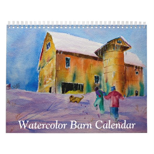 Waterverf Barn-agenda Kalender (Hoes)