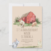 Waterverf Barn Animals Boerderij Birthday Kaart (Voorkant)