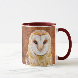 Waterverf Barn Owl Bird Animal Natuur art Mok