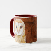 Waterverf Barn Owl Bird Animal Natuur art Mok (Voorkant links)