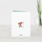 Waterverf Barn Owl Bird Dank u Kaart (Achterkant)