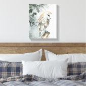 Waterverf Barn Owl Bird Natuur Wildlife Art Canvas Afdruk (Insitu (Slaapkamer))