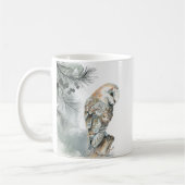 Waterverf Barn Owl Bird Natuur Wildlife Art Koffiemok (Links)