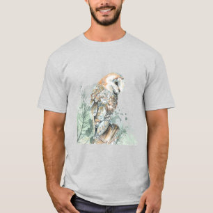 Waterverf Barn Owl Bird Wildlife Natuur Art T-shirt