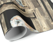 Waterverf Barn Owl in Window Bird Natuur Art Cadeaupapier (Rol Hoek)