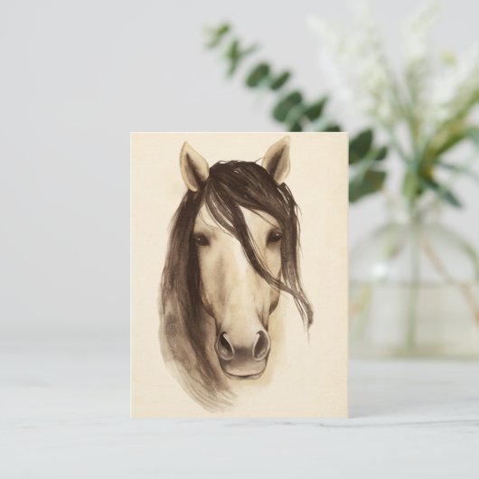 Waterverf Barndieren | Paarden Briefkaart (Staand voorkant)