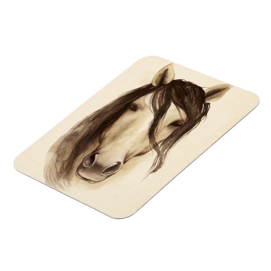 Waterverf Barndieren | Paarden Magneet (Linkerzijde)