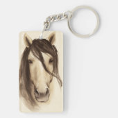 Waterverf Barndieren | Paarden Sleutelhanger (achterkant)