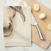 Waterverf Barndieren | Paarden Theedoek (Quarter Fold)