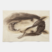 Waterverf Barndieren | Paarden Theedoek (Horizontaal)