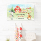 Waterverf Barnyard and Farm Animals Spandoek (Insitu)