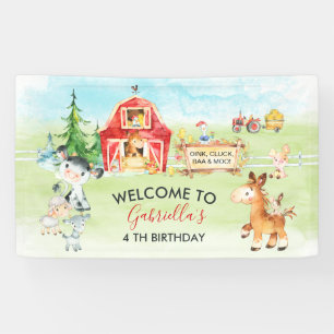 Waterverf Barnyard and Farm Animals Spandoek