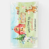 Waterverf Barnyard and Farm Animals Spandoek (Verticaal)