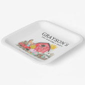 Waterverf Barnyard Dieren Kinder Boerderij Verjaar Papieren Bordje (Gebogen)