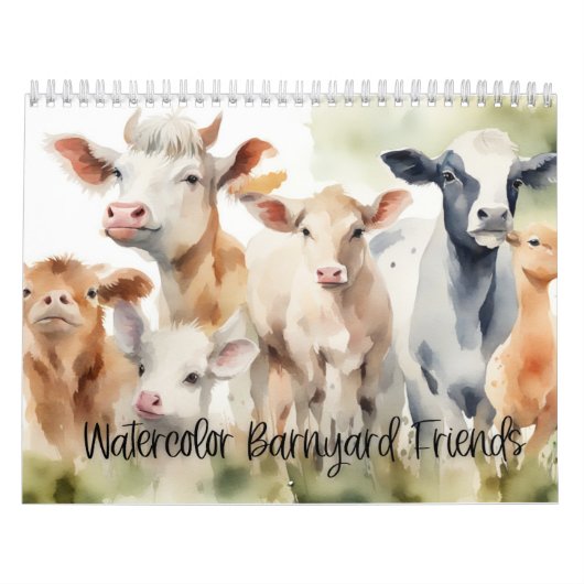 Waterverf Barnyard Vrienden Kalender (Hoes)