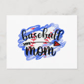 Waterverf Baseball Baseball Mam Briefkaart (Voorkant)
