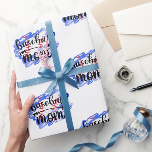 Waterverf Baseball Baseball Mam Cadeaupapier (Geschenken)