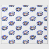 Waterverf Baseball Baseball Mam Cadeaupapier (Vlak)