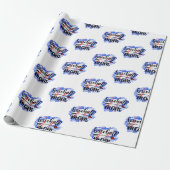 Waterverf Baseball Baseball Mam Cadeaupapier (Uitgerold)