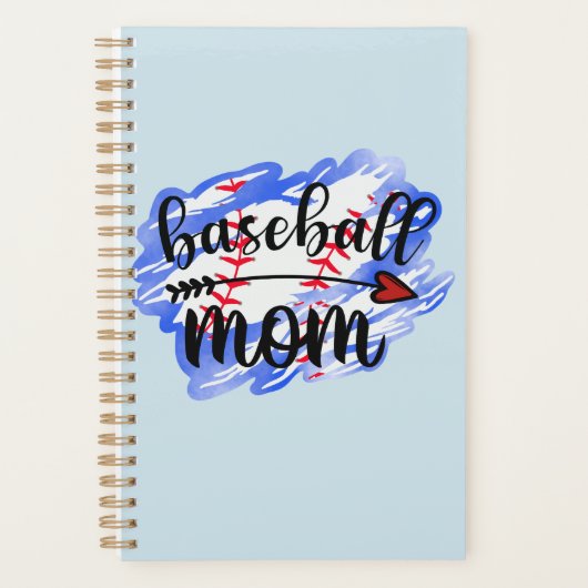 Waterverf Baseball Baseball Mam Planner (Voorkant)