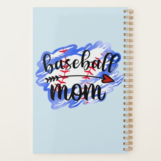 Waterverf Baseball Baseball Mam Planner (Achterkant)