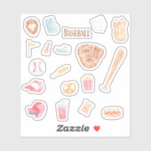 Waterverf Baseball stickers (Vel)