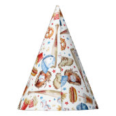 Waterverf Baseball Verjaardag Party Pet Feesthoedjes (Achterkant)