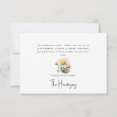 Waterverf Basket van Daisies Bereavement Dank u Bedankkaart (Achterkant)