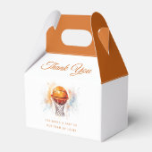 Waterverf Basketbal Baby shower Bedankdoosjes (Achterkant)